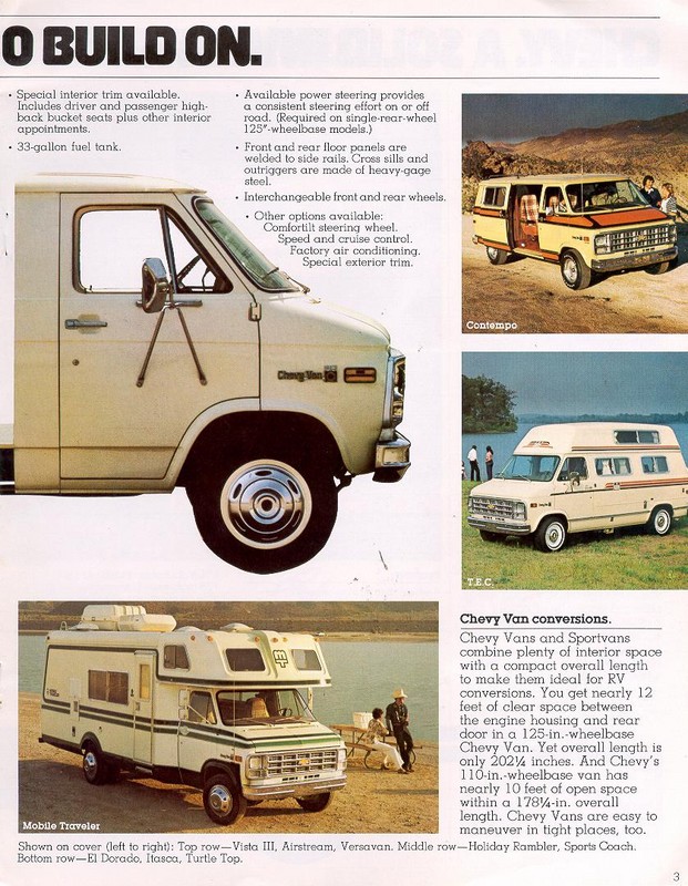 1978 Chevrolet Recreational Vehicles Brochure Page 5